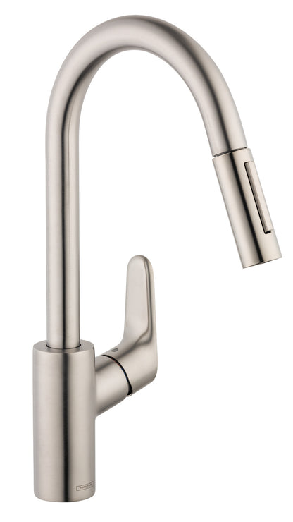 hansgrohe Focus HighArc Kitchen Faucet, 2-Spray Pull-Down, 1.75 GPM