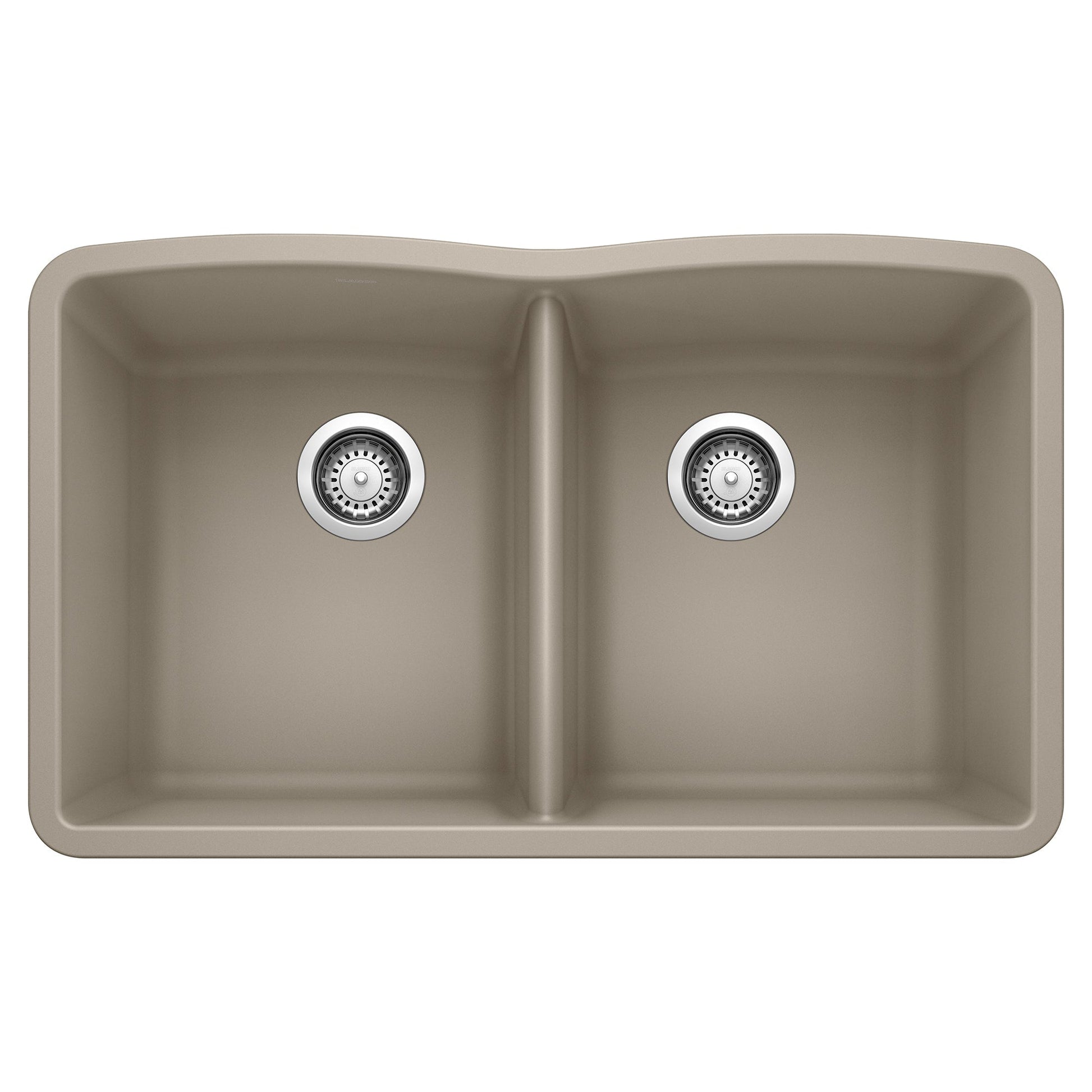 BLANCO 441286 Diamond Equal Double Bowl Kitchen Sink - Truffle