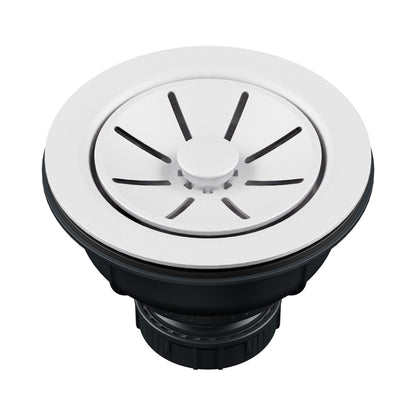 BLANCO Essential Silgranit Color-Matched 3.5" Basket Strainer with Turn-to-Close Design - White