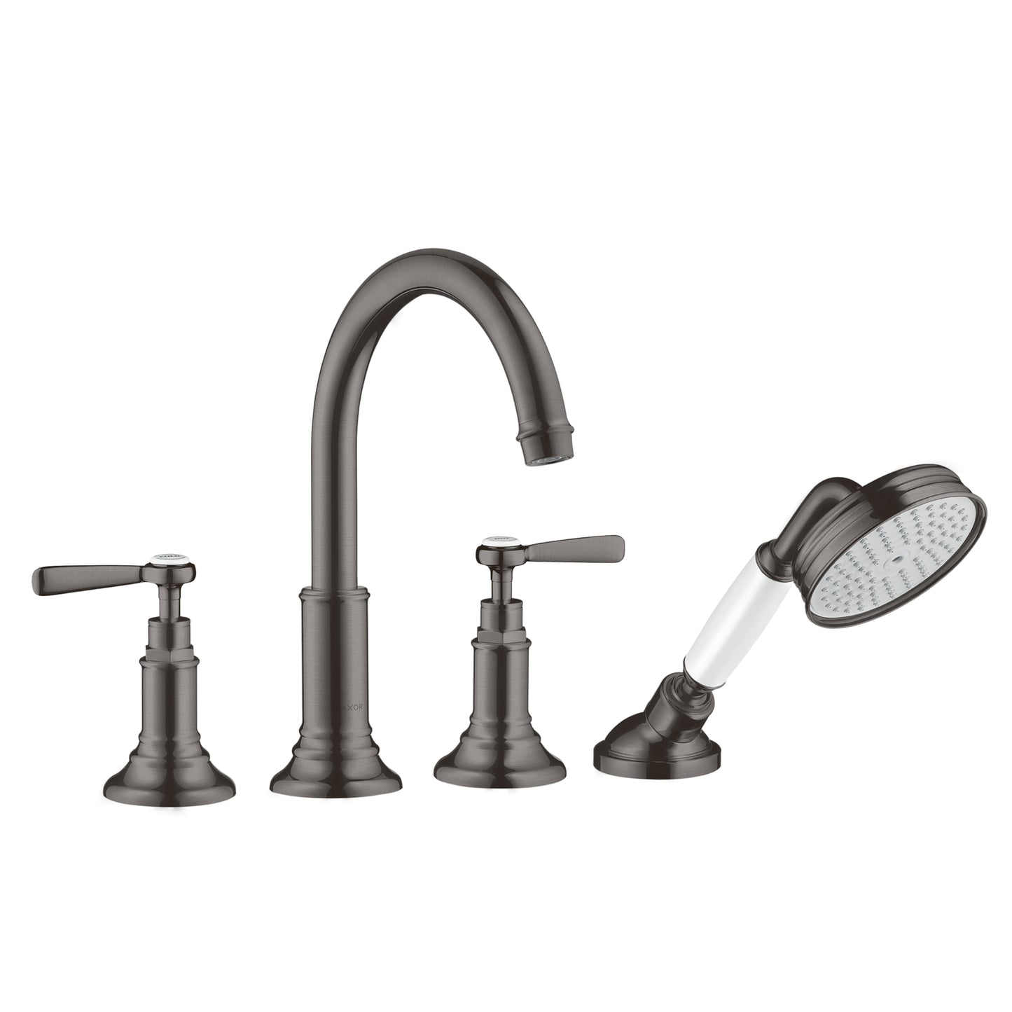 AXOR Montreux 4-Hole Roman Tub Set Trim with Lever Handles and 1.8 GPM Handshower