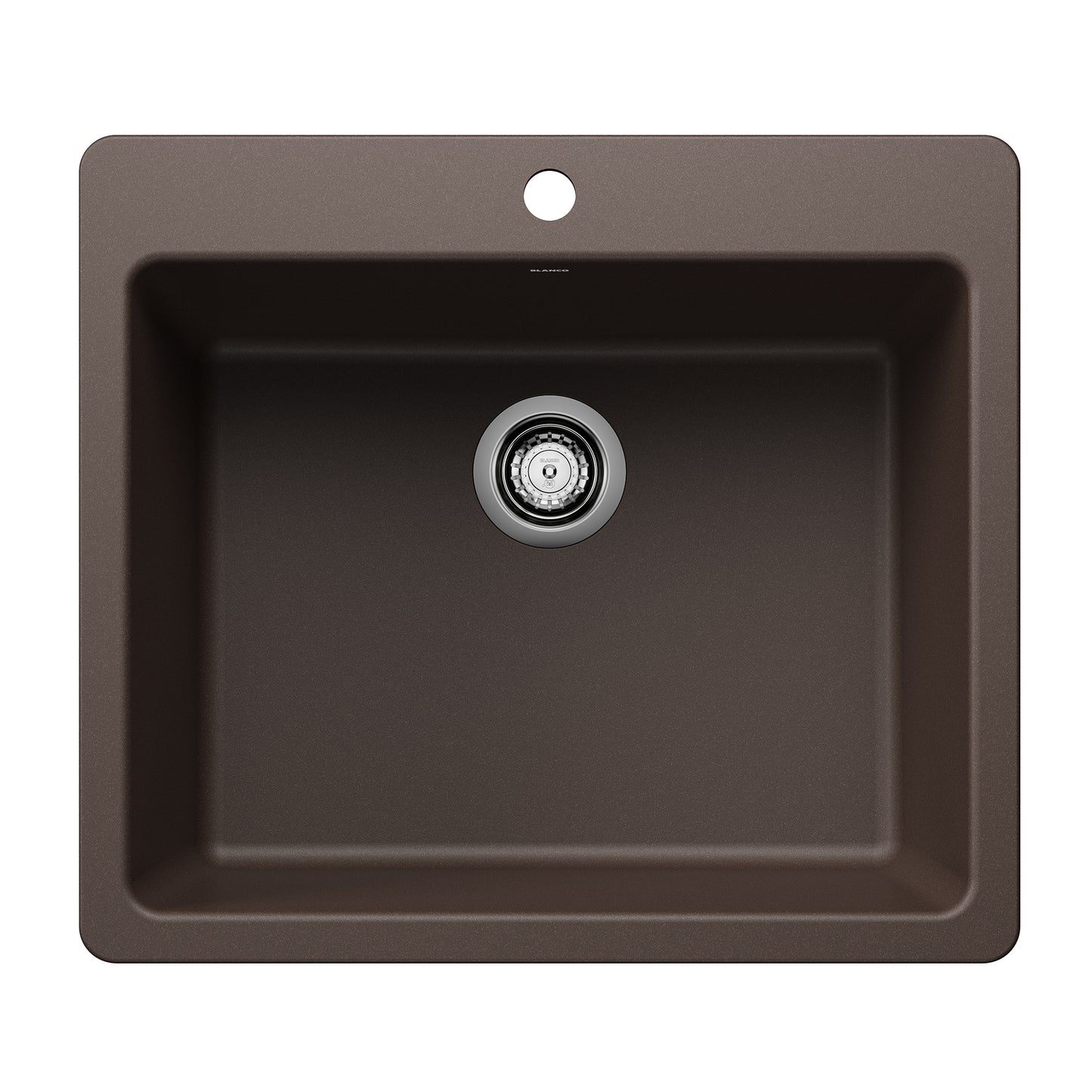BLANCO Liven SILGRANIT 25" Single Bowl Dual Mount Kitchen Sink - Café