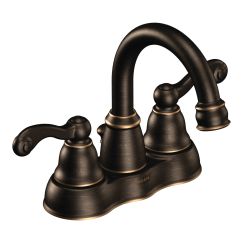Moen WS84003 Traditional 1.2 GPM Two Handle High Arc Bathroom Faucet in Mediterranean Bronze