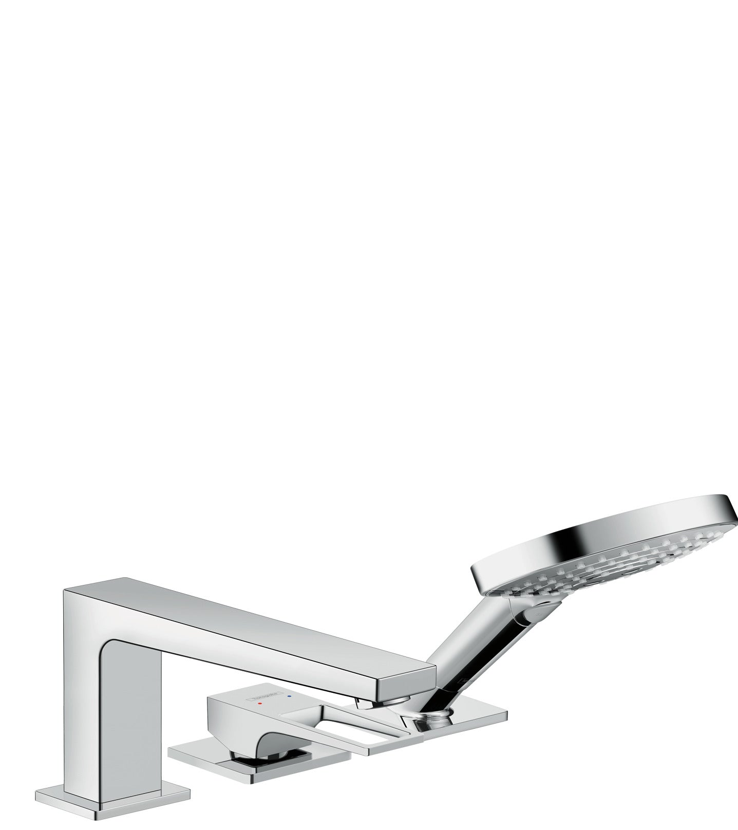 hansgrohe Metropol 3-Hole Roman Tub Set Trim with Loop Handle and 1.75 GPM Handshower
