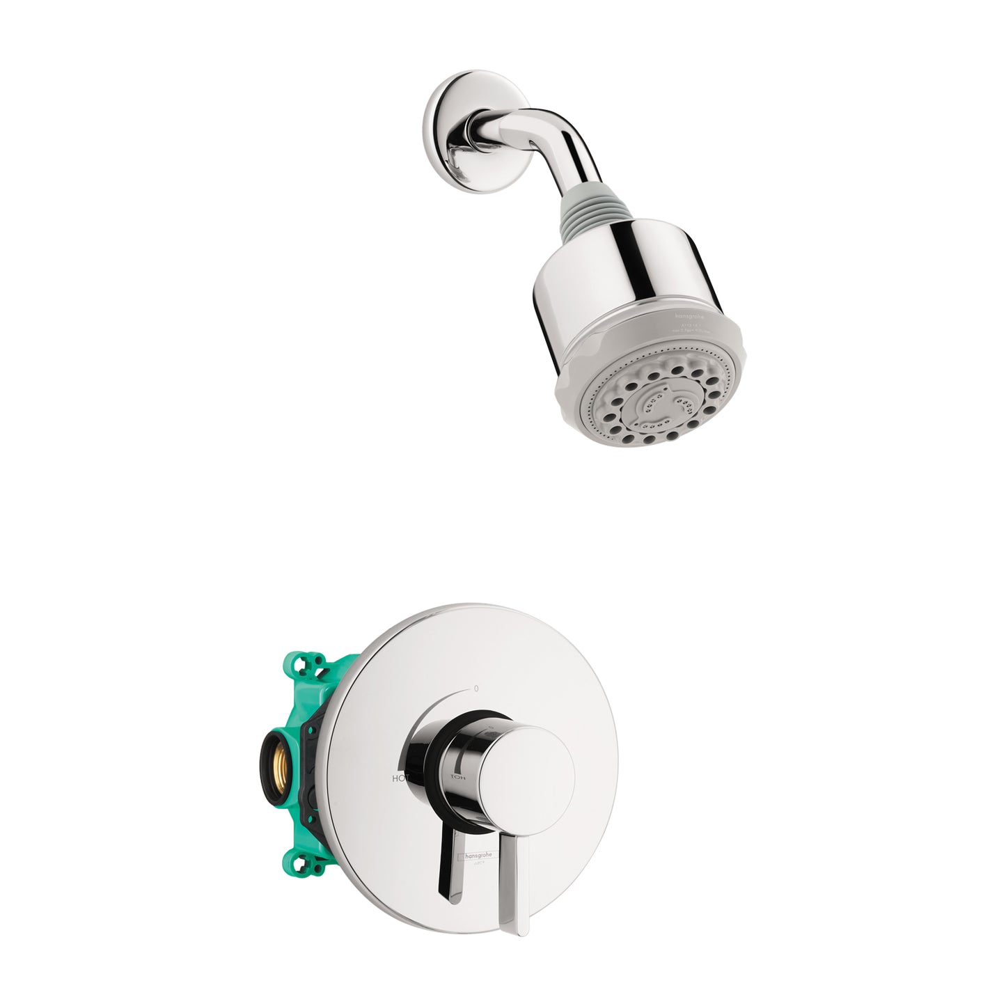 hansgrohe Clubmaster Pressure Balance Shower Set with Rough, 2.5 GPM