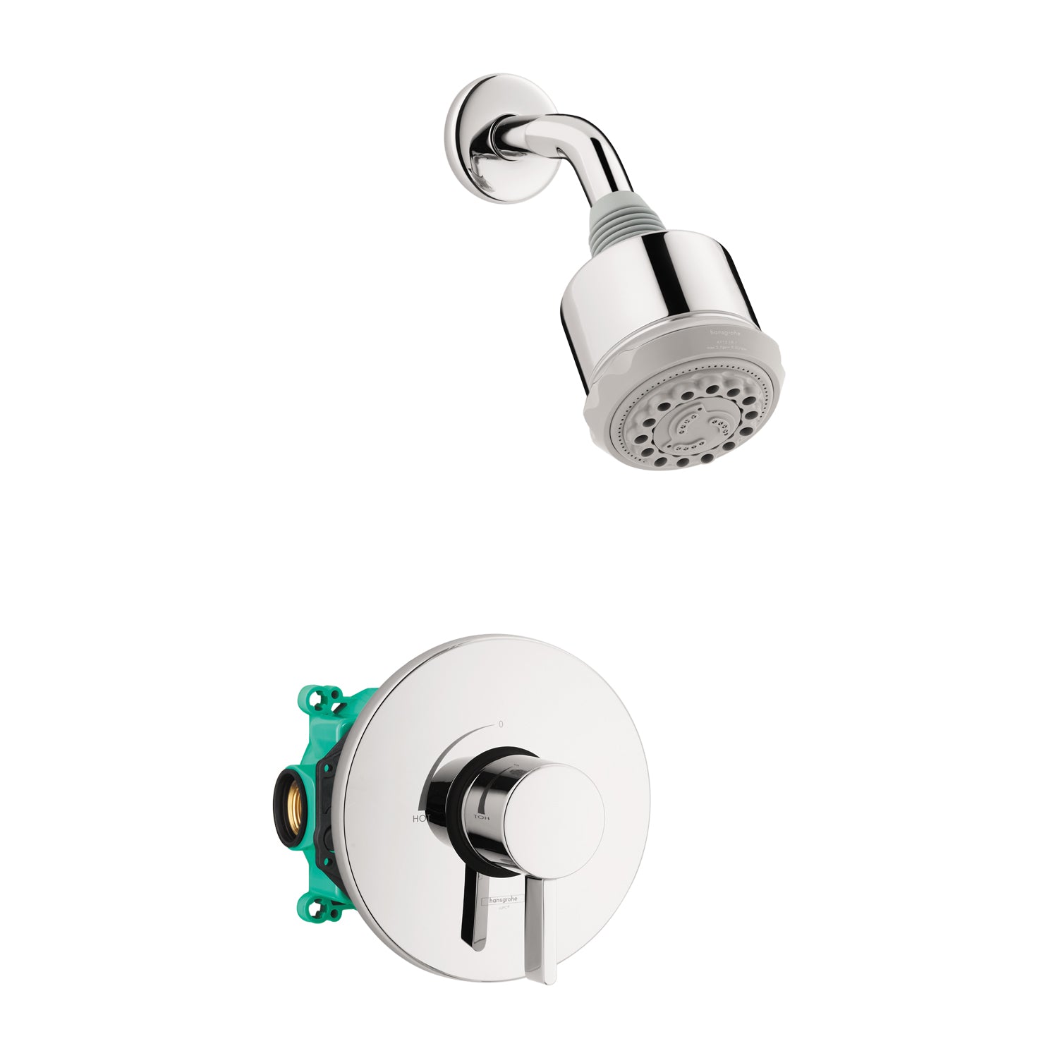 hansgrohe Clubmaster Pressure Balance Shower Set with Rough, 2.5 GPM