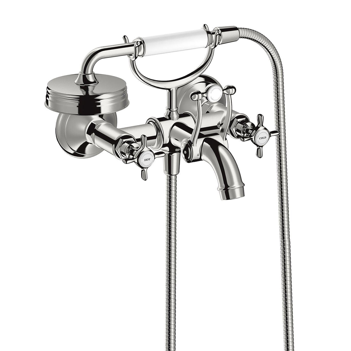 AXOR Montreux 2-Handle Wall-Mounted Tub Filler with Cross Handles and 1.8 GPM Handshower