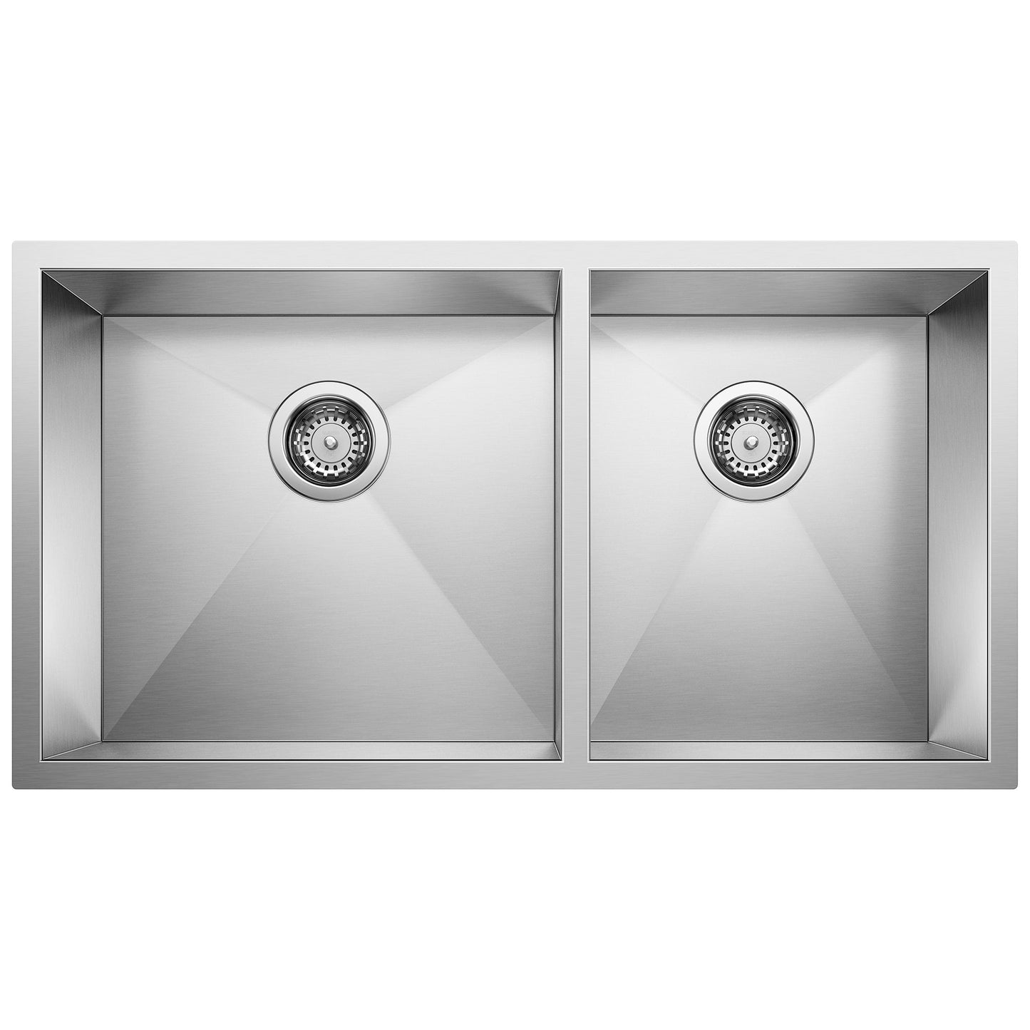 BLANCO 515824 Precision 16" R10 1-3/4 Double Bowl Kitchen Sink