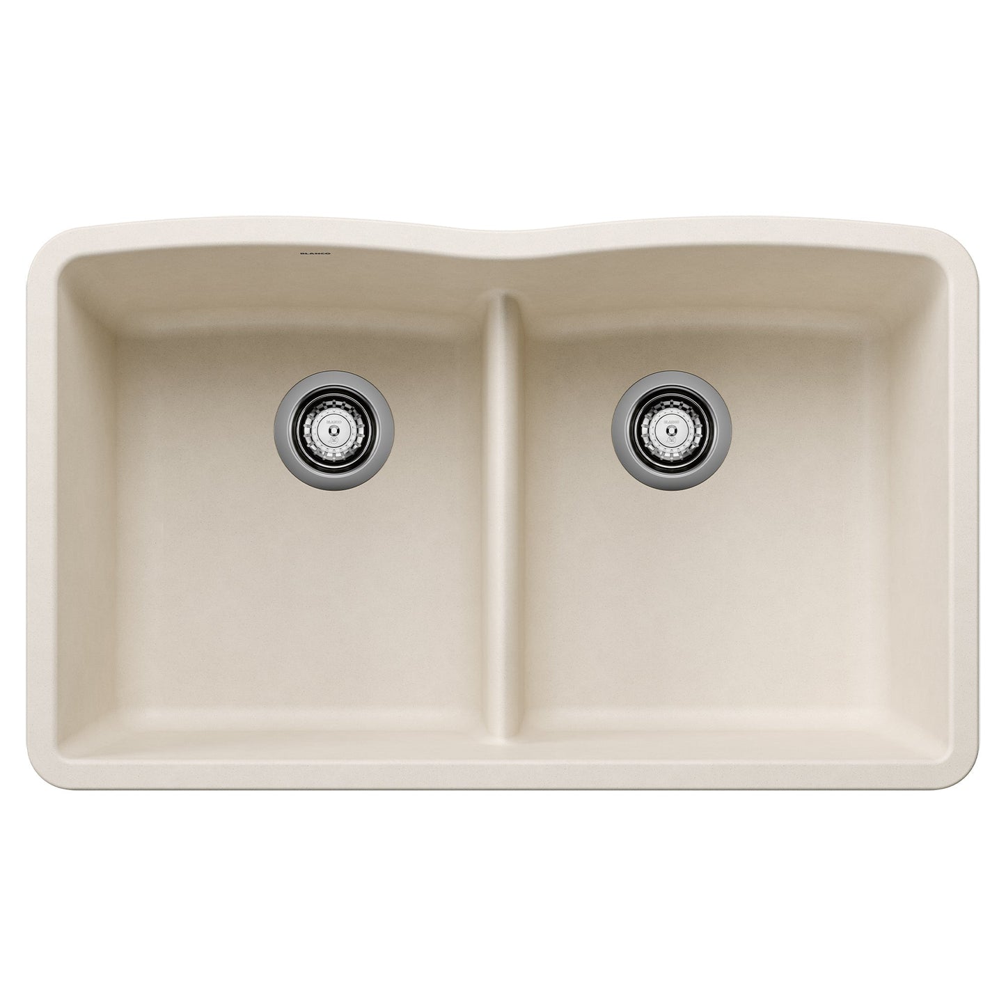 BLANCO 443069 Diamond Equal Double Bowl Kitchen Sink with Low Divide - Soft White