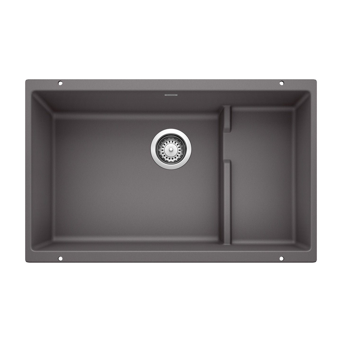 BLANCO 519451 Precis Cascade Super Single Kitchen Sink with Colander - Cinder
