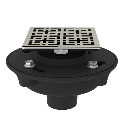 ROHL SDCI2-3142 Cast Iron 2" No Hub Drain Kit With 3142 Weave Decorative Cover