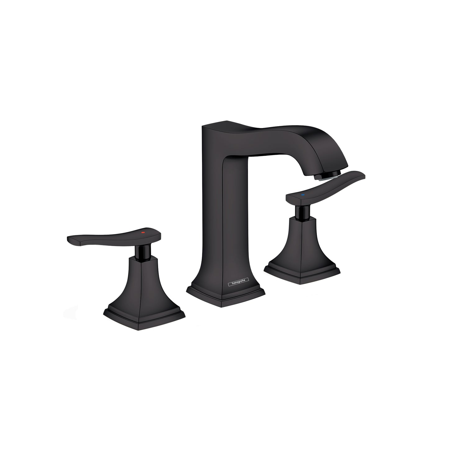 hansgrohe Metropol Classic Widespread Faucet 160 with Lever Handles and Pop-Up Drain, 1.2 GPM