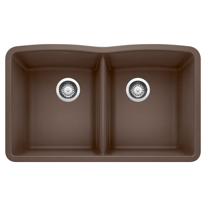 BLANCO 440182 Diamond Equal Double Bowl Kitchen Sink - Café