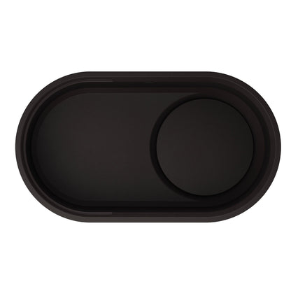 BLANCO Oovalon VELGRANIT 30" Single Bowl Undermount/Flush-Mount Kitchen Sink with Capflow - Mystic Black