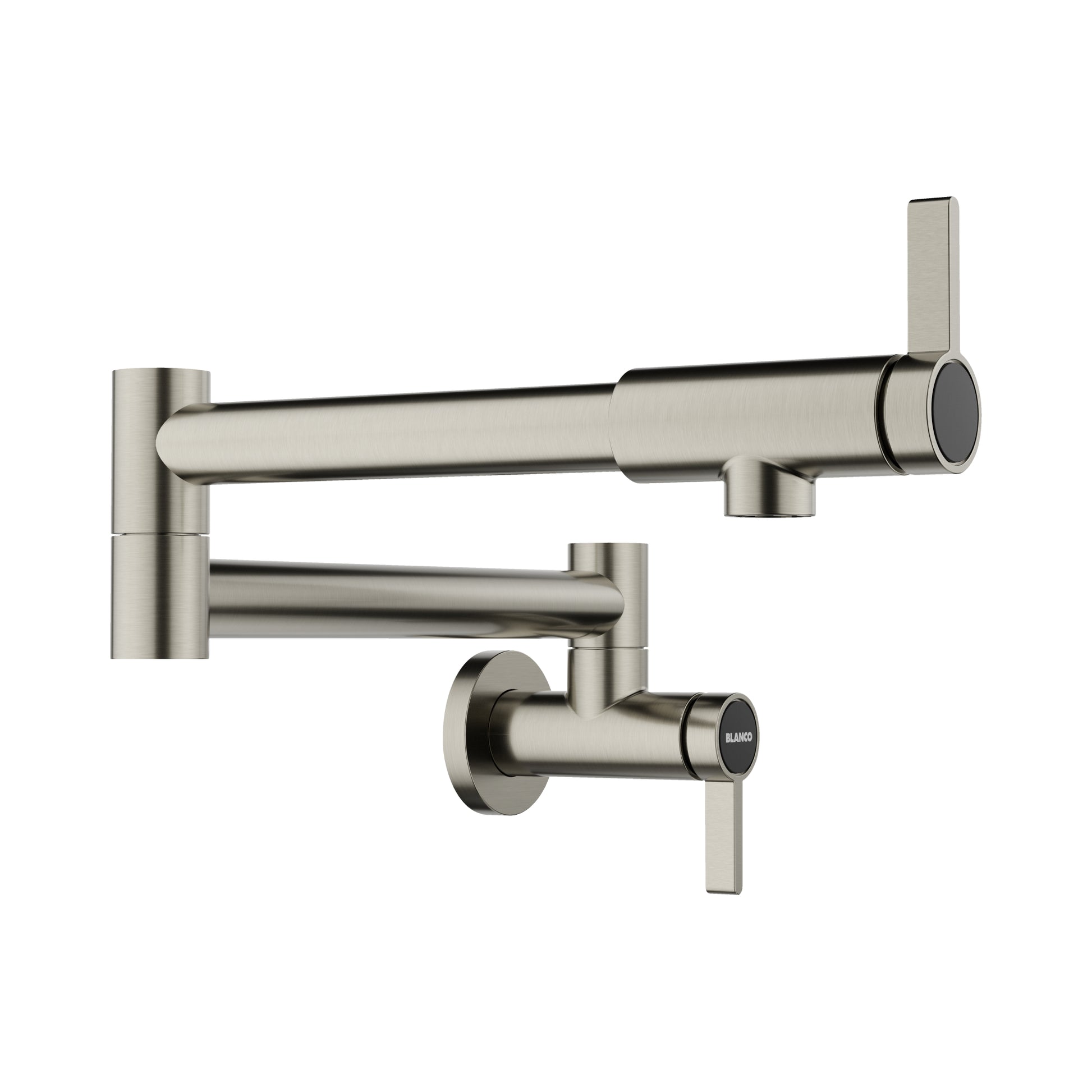 BLANCO Culina II Wall-Mounted Pot Filler - Satin Platinum