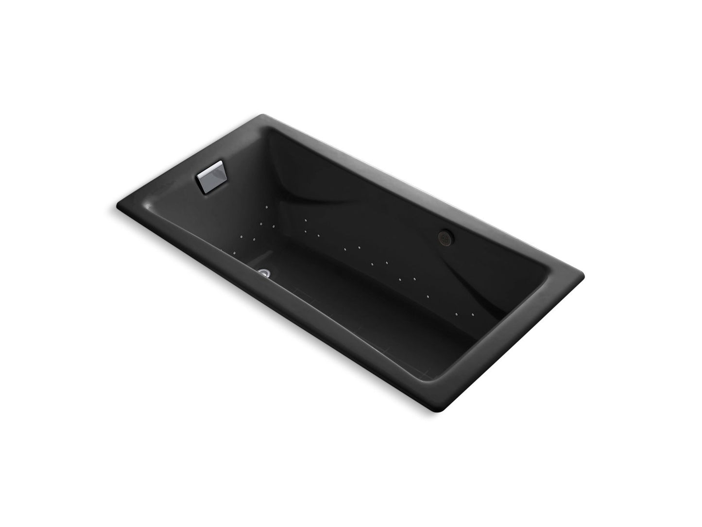 KOHLER K-865-GHCP Tea-for-Two 71-3/4" x 36" drop-in Heated BubbleMassage air bath
