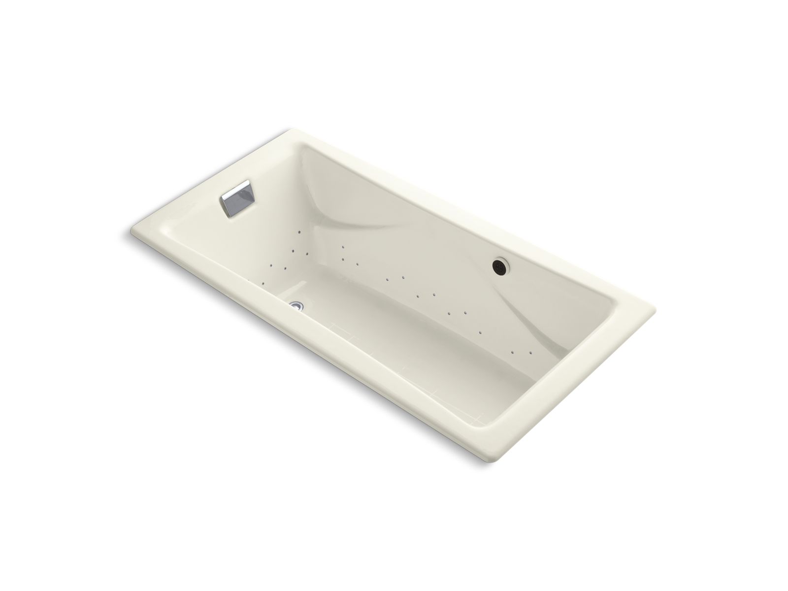 KOHLER K-865-GHCP Tea-for-Two 71-3/4" x 36" drop-in Heated BubbleMassage air bath