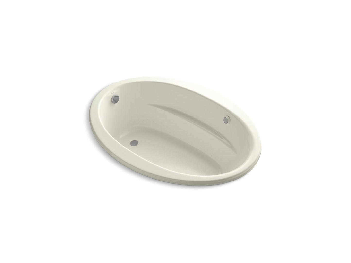 KOHLER K-1162-GHW Sunward 60" x 42" drop-in Heated BubbleMassage air bath with Bask heated surface