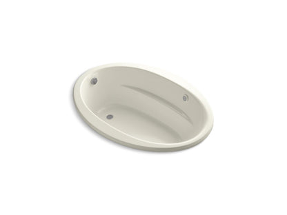 KOHLER K-1162-GHW Sunward 60" x 42" drop-in Heated BubbleMassage air bath with Bask heated surface