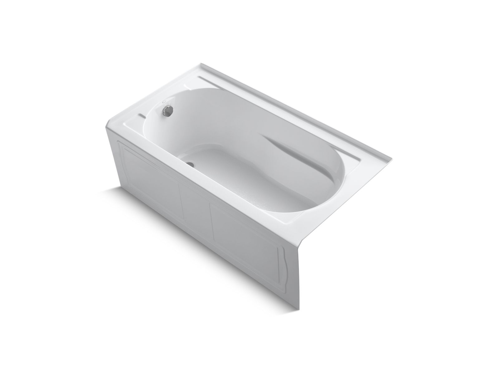 KOHLER K-1184-LA Devonshire 60" x 32" alcove bath, left drain