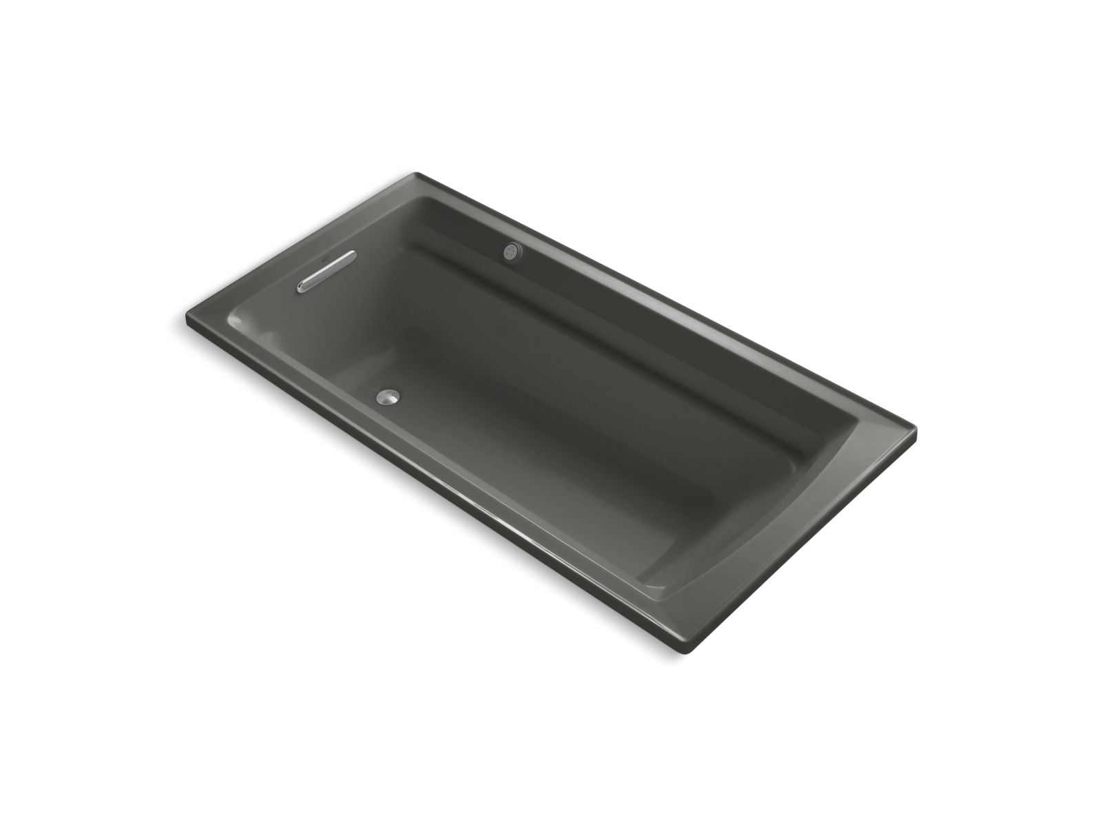 KOHLER K-1124-GHW Archer 72" x 36" drop-in Heated BubbleMassage air bath with Bask heated surface