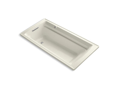 KOHLER K-1124-GHW Archer 72" x 36" drop-in Heated BubbleMassage air bath with Bask heated surface