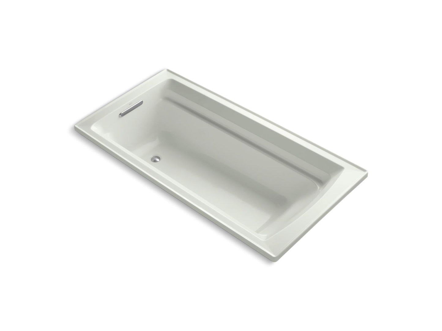KOHLER K-1125-W1 Archer 72" x 36" drop-in bath with Bask heated surface
