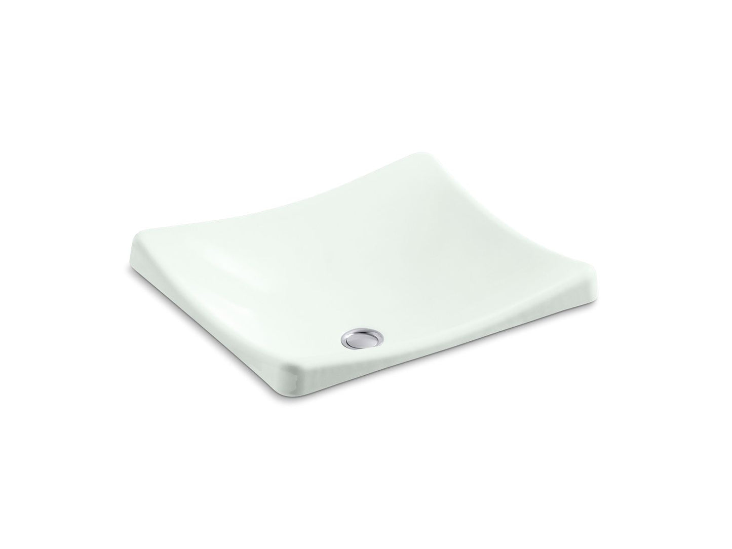 KOHLER K-2833 DemiLav 18-1/4" rectangular vessel bathroom sink, no overflow