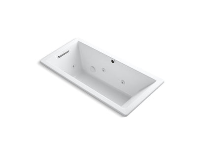 KOHLER K-1822-JH Underscore 66" x 32" drop-in heated whirlpool bath