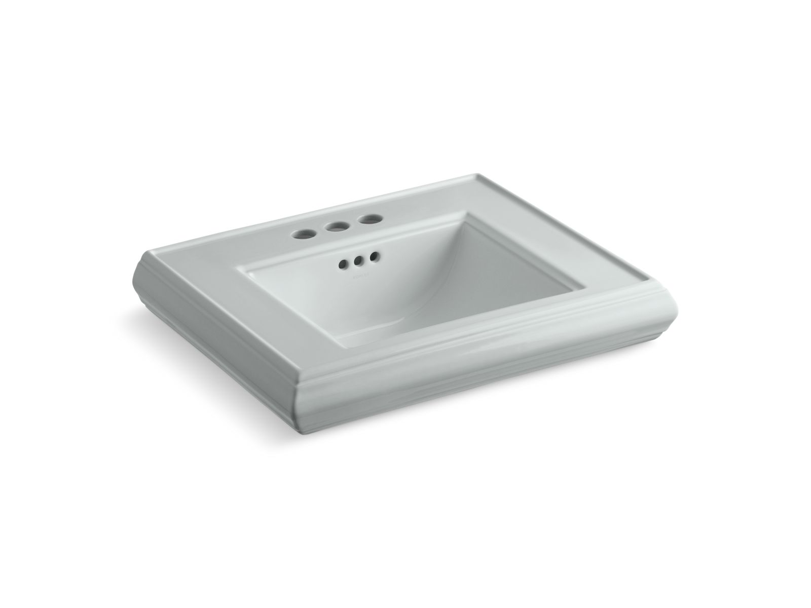 KOHLER Memoirs Pedestal/console table bathroom sink basin with 4" centerset faucet holes