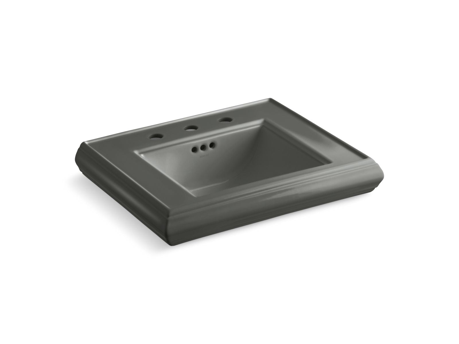 KOHLER Memoirs Pedestal/console table bathroom sink basin with 8" widespread faucet holes