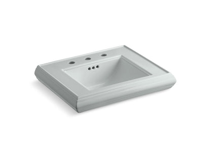KOHLER Memoirs Pedestal/console table bathroom sink basin with 8" widespread faucet holes