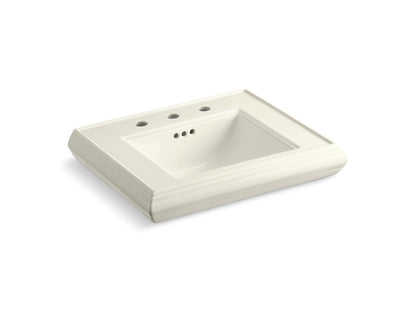KOHLER Memoirs Pedestal/console table bathroom sink basin with 8" widespread faucet holes