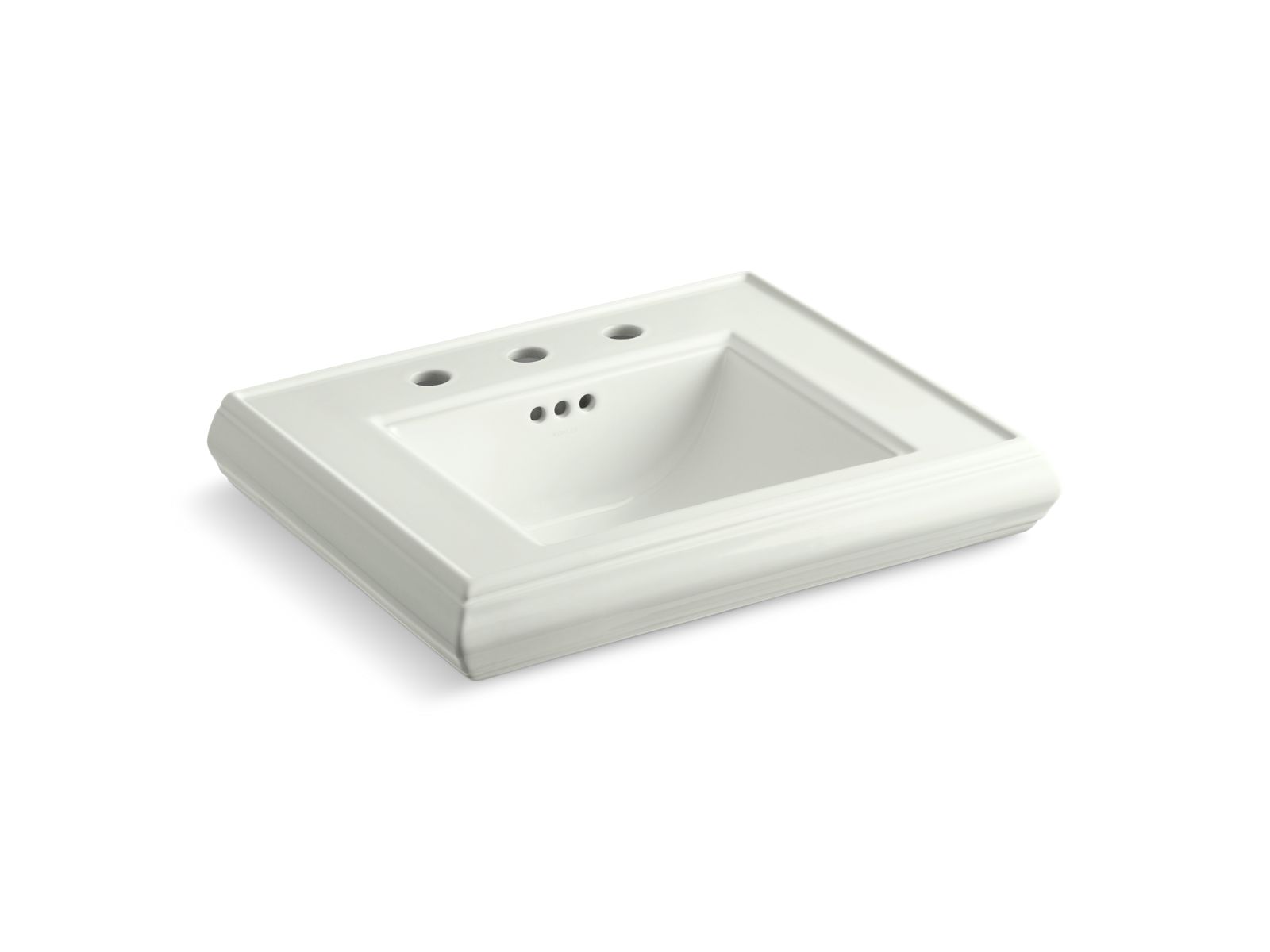 KOHLER Memoirs Pedestal/console table bathroom sink basin with 8" widespread faucet holes