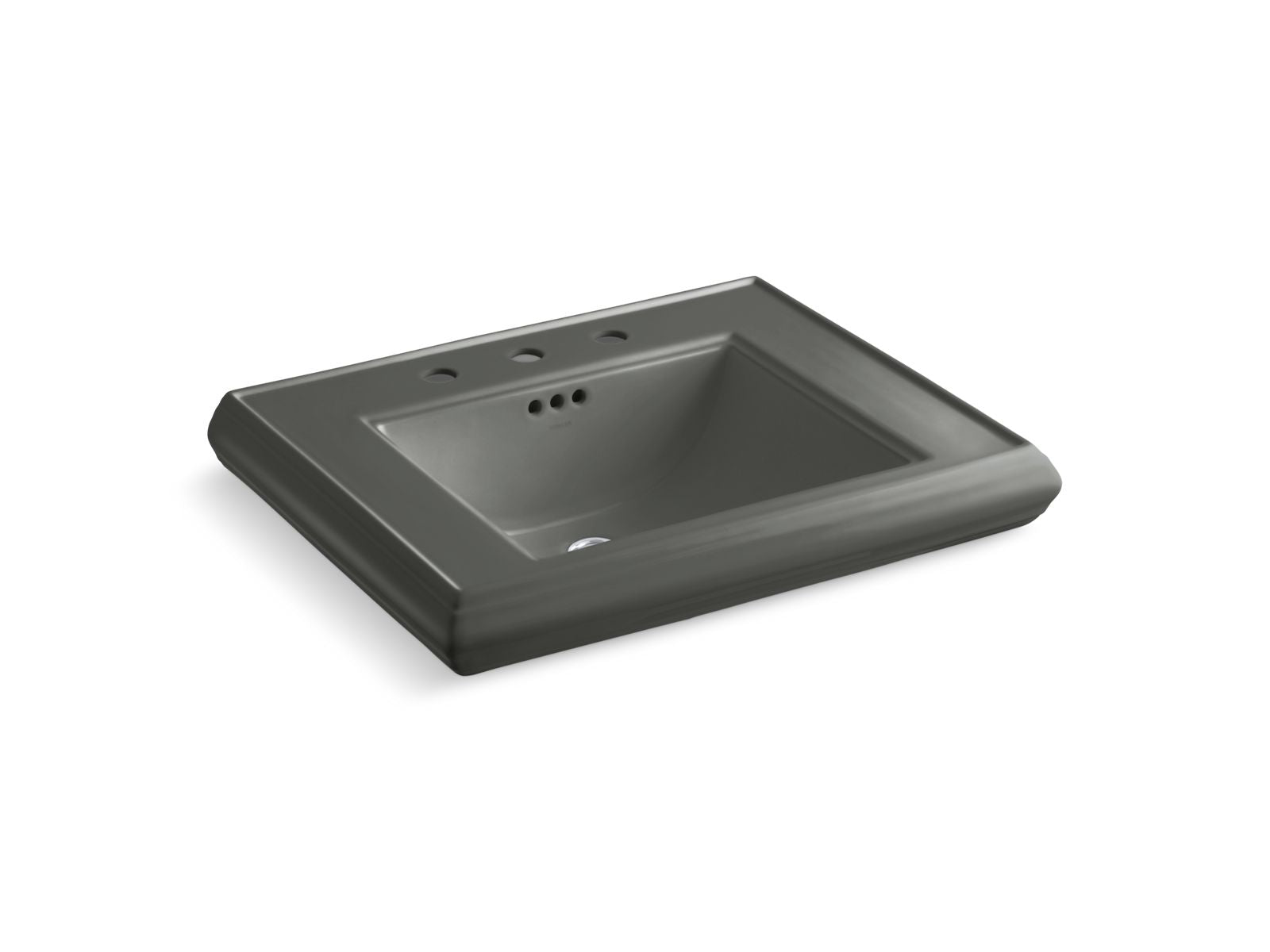 KOHLER Memoirs Pedestal/console table bathroom sink basin with 8" widespread faucet holes