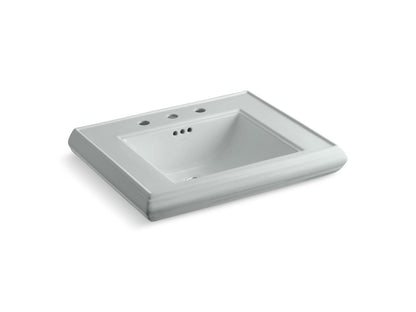 KOHLER Memoirs Pedestal/console table bathroom sink basin with 8" widespread faucet holes