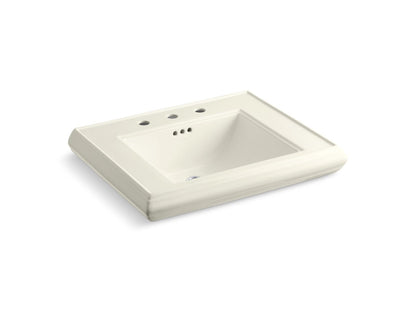 KOHLER Memoirs Pedestal/console table bathroom sink basin with 8" widespread faucet holes