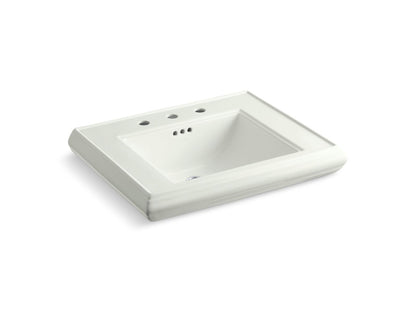 KOHLER Memoirs Pedestal/console table bathroom sink basin with 8" widespread faucet holes