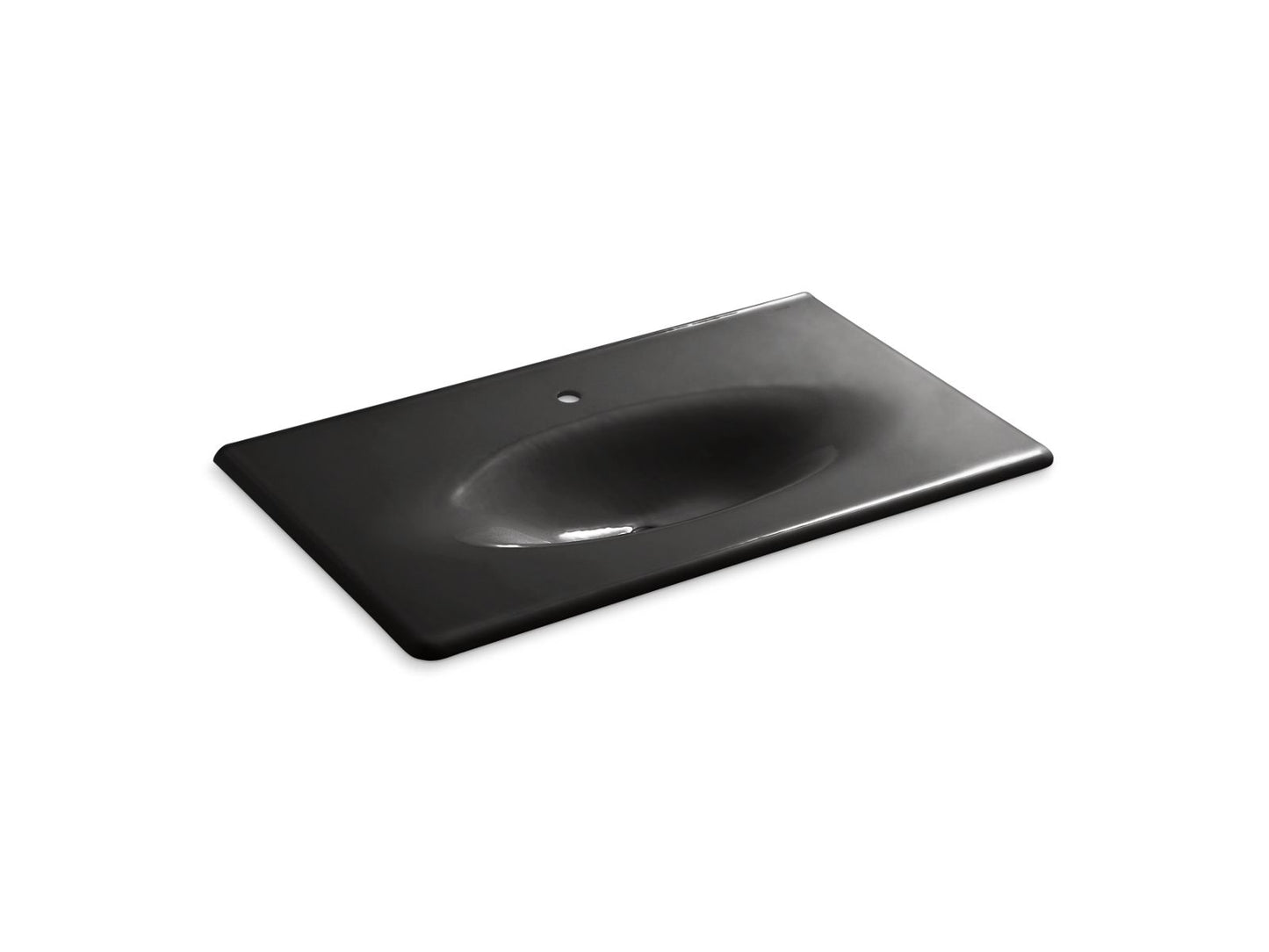 KOHLER Iron/Impressions 37" Enameled cast iron vanity top with integrated oval sink