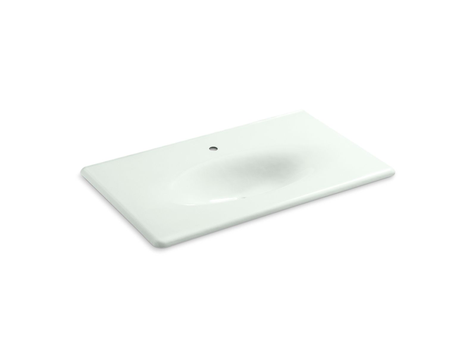 KOHLER Iron/Impressions 37" Enameled cast iron vanity top with integrated oval sink