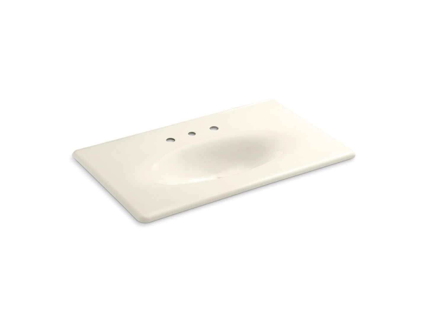KOHLER Iron/Impressions 37" Enameled cast iron vanity top with integrated oval sink