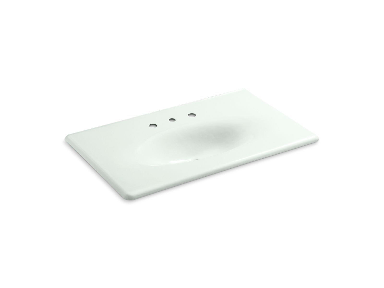 KOHLER Iron/Impressions 37" Enameled cast iron vanity top with integrated oval sink