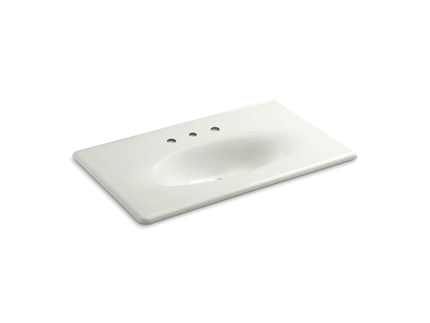 KOHLER Iron/Impressions 37" Enameled cast iron vanity top with integrated oval sink