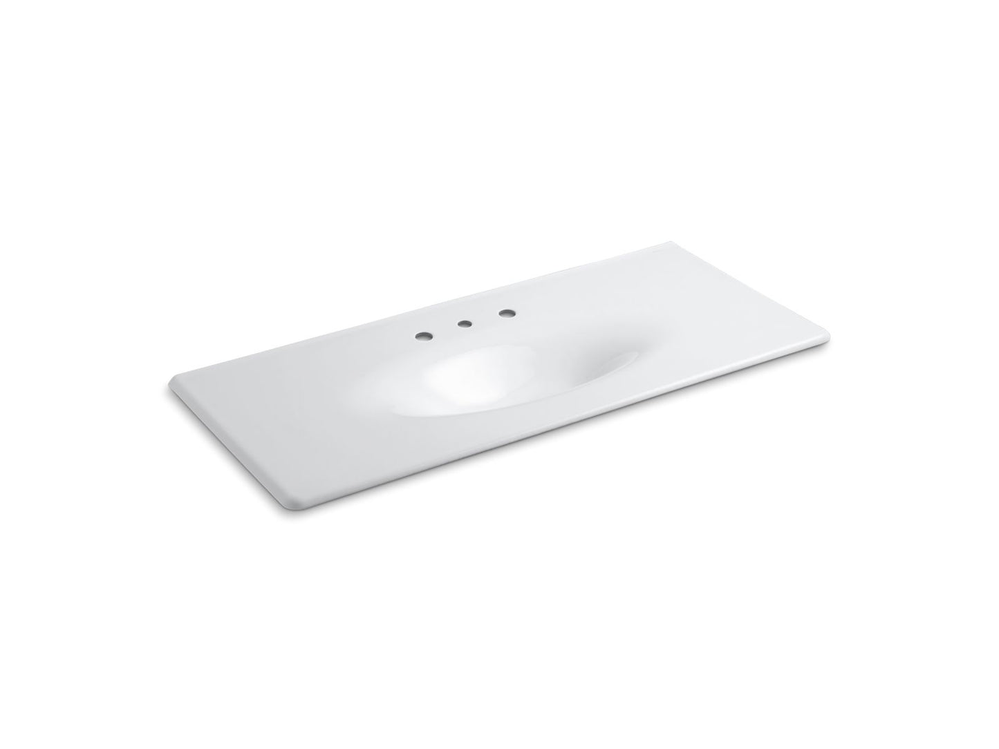 KOHLER Iron/Impressions 49" Enameled cast iron vanity top with integrated oval sink