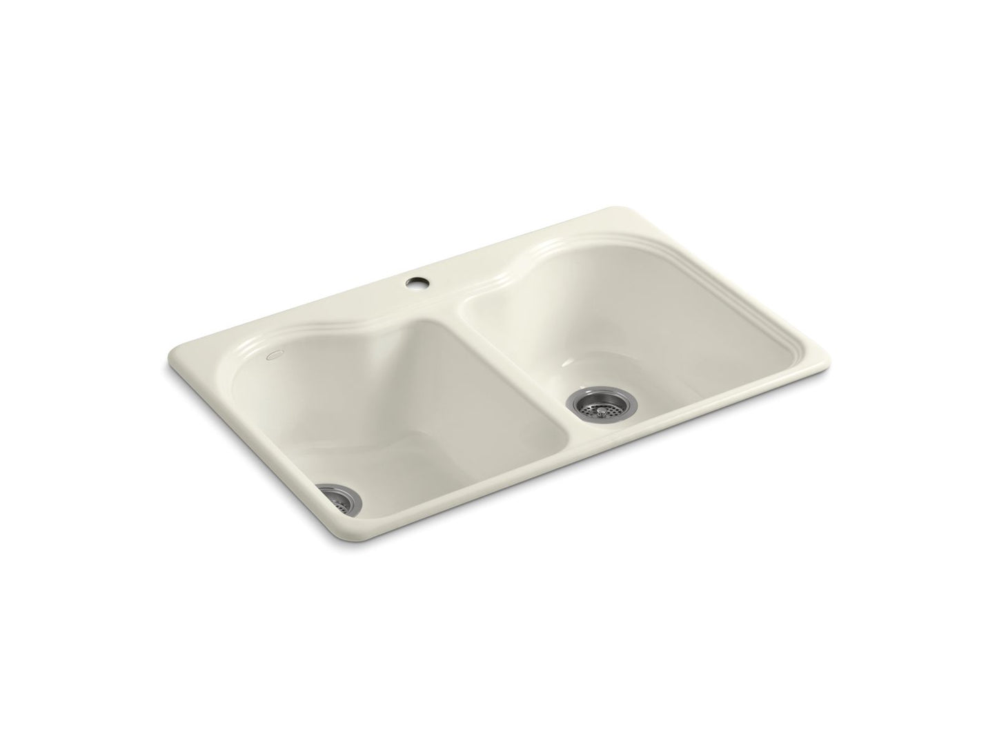KOHLER Hartland 33" top-mount double-bowl kitchen sink
