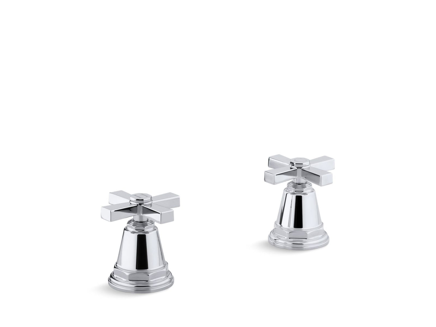 KOHLER K-T13141-3A Pinstripe Pure Deck-mount bath faucet handle trim with Cross design