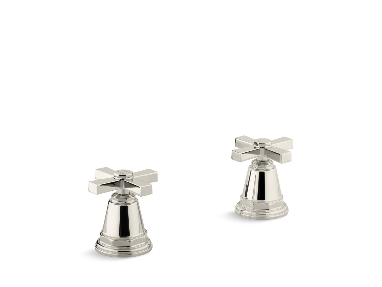 KOHLER K-T13141-3A Pinstripe Pure Deck-mount bath faucet handle trim with Cross design