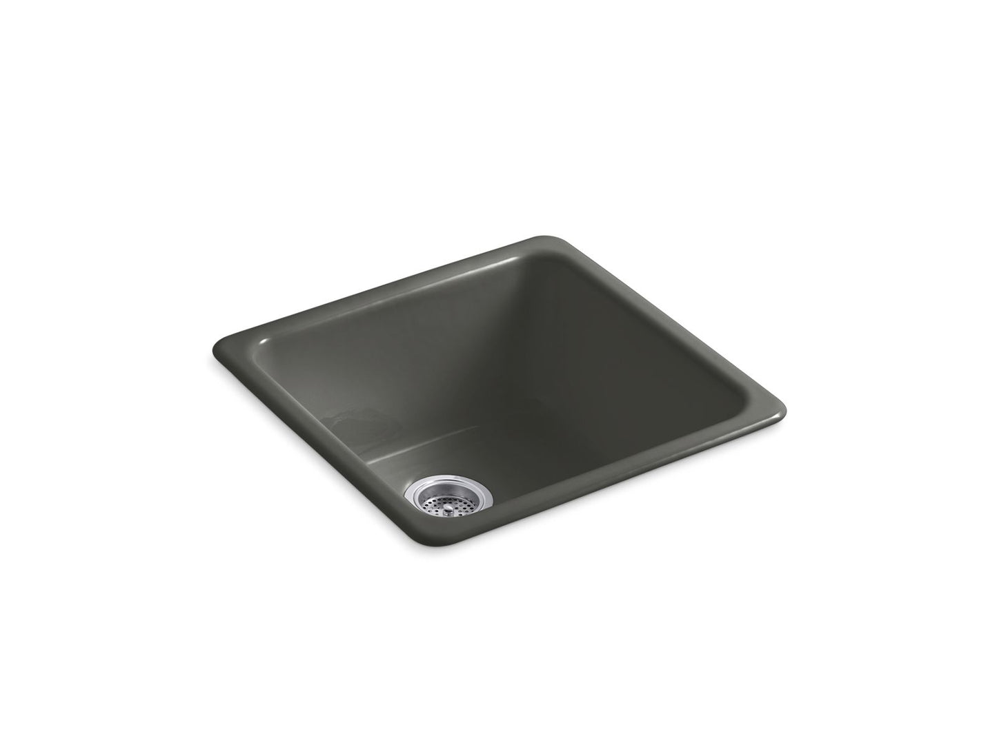 KOHLER Iron/Tones 21" top-/undermount single-bowl bar sink
