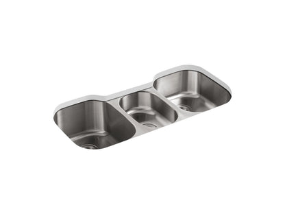 KOHLER K-3166 Undertone 41-3/4" undermount triple-bowl kitchen sink