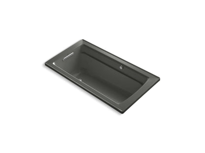 KOHLER K-1122-GHW Archer 60" x 32" drop-in Heated BubbleMassage air bath with Bask heated surface