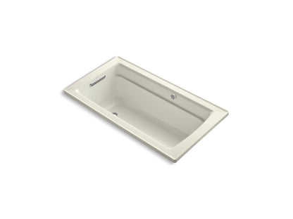 KOHLER K-1122-GHW Archer 60" x 32" drop-in Heated BubbleMassage air bath with Bask heated surface